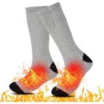 Chaussettes chauffantes �lectriques r�glables pour hommes et femmes, chauffage par le bas, pile non incluse ...