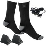 Chaussettes chauffantes, chaussettes chauffantes d'hiver chaudes avec 3 niveaux, accessoires de sport ...