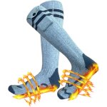 Chaussettes chauffantes rechargeables ? 4 niveaux de chauffage, taille unique, �quip�es de 2 batteries ...