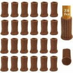 Chaussettes pour jambes de chaise 24pcs avec coussinets en feutre, chaussons de meubles tricot�s � haute ...