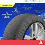 Chaussettes à neige mates pour pneus de voiture, traction d'urgence sur la neige pour véhicules, conduite ... Chaussettes à neige mates pour pneus de voiture, traction d'urgence sur la neige pour véhicules, conduite ...
