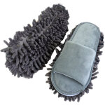 Chaussons de nettoyage gris m 39 - 41, souples et ouverts, pour usage domestique