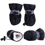 Chaussures chien antid�rapantes, botte pour chien, protecteur de patte, ces boots de (noir)