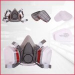 Cheap - 7 en 1 demi - masque pour respirateur de protection de peinture par pulv�risation de gaz 3m 6200 ...