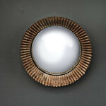 Chehoma - miroir sorci�re convexe r�sine dor� 23cm