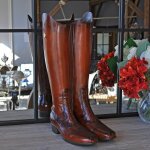 Porte parapluie bottes cavalier rsine 49x21x30cm