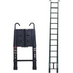 Chelle t�lescopique de 12, 5 pieds de haut �chelle pliante en aluminium avec crochets amovibles, �chelle ...