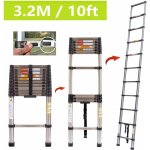 Chelle t�lescopique de 3, 2 m, �chelle t�lescopique en acier inoxydable, �chelle de toit domestique, ...