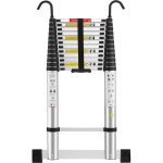 Chelle tlescopique en aluminium, 5, 0 m, escabeau telescopique pliable avec barre stabilisatrice et ...