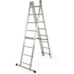 Chelle transformable de 3 plans, �chelle coulissante en aluminium, �chelle double pour travaux domestiques ...