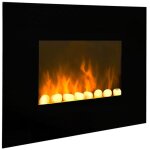 Chemin'arte - chemine lectrique 2000w noir black fire