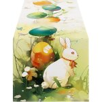 Chemin de table d�coration p�ques 33x183cm motif ?ufs p�ques d�coration table printemps cuisine maison, ...