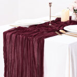 Chemin de table en gaze, 90 x 400 cm, style boh�me, d�coration de table rustique et transparente pour ...