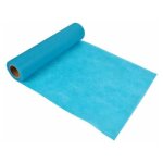 Chemin de table jetable 'intiss�' 30cmx7m bleu