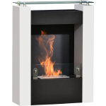Chemine biothanol design contemporain - tagre, pare - feu verre tremp 6 mm - brleur 1, 5 l - contrle ...