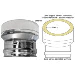 Cheminee double paroi isole adaptateur double paroi a paroi simple femelle inox 130 / 180