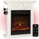Cheminee electrique effet flamme, chemine electrique decorative chauffante de 1800w, tlcommande et ...