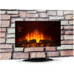 Cheminee electrique effet flamme, chemine electrique decorative chauffante de 2000w, tlcommande et ...