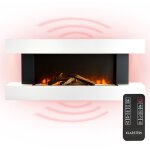 Klarstein cheminee electrique effet flamme, chemin�e electrique decorative chauffante de 2000w, t�l�commande ...