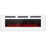 Chemine electrique encastrable, chauffage electrique de 1800w, fausse chemine decorative murale avec ...