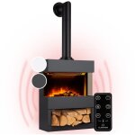 Chemine electrique d'intrieur, chauffage electrique de 1800w, fausse chemine decorative avec effet ...
