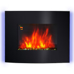 Cheminée électrique murale éclairages latéraux led design avant - gardiste affichage led avec télécommande ... Cheminée électrique murale éclairages latéraux led design avant - gardiste affichage led avec télécommande ...
