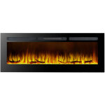 Chemin�e �lectrique murale encastrable 2000w kekai arkansas 152. 4x14x48 cm effet flamme 3d � 5 niveaux ...