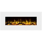Cheminée électrique murale lalita - l110 x p14 x h49 cm - blanc Cheminée électrique murale lalita - l110 x p14 x h49 cm - blanc