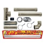 Cheminee inox kit conduits de fumee poele a granules dn 80 tube en acier 316 reglable 600 ce made in ... Cheminee inox kit conduits de fumee poele a granules dn 80 tube en acier 316 reglable 600 ce made in ...