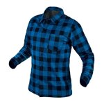 Chemise en flanelle bleu marine, taille xl