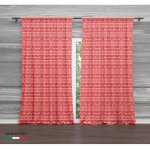 Chemise rideau tyrolienne rouge 160x300 cm fabriqué en italie mélange de lin Chemise rideau tyrolienne rouge 160x300 cm fabriqué en italie mélange de lin
