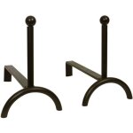 Chenet de chemin�e en fer forg� (lot de 2)