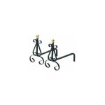 Chenets moyens en fer forgé 17x31x30h Chenets moyens en fer forgé 17x31x30h