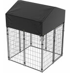 Chenil pour chien �xterieur cage chein xxl enclos grande taille pour chiens parc en m�tal avec toit tissu ...