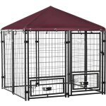 Chenil extérieur chien - cage chien - enclos chien - toile toit imperméable anti - uv, porte verrouillable, ... Chenil extérieur chien - cage chien - enclos chien - toile toit imperméable anti - uv, porte verrouillable, ...