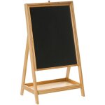 Chevalet double face en bois de pin tableau noir et magn�tique meuble chambre salle de jeux enfant marron ...