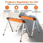 Chevalet de sciage pliable portable capacite de charge de 500 kg