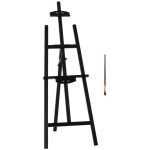 Chevalet tr�teau pliable en pin, r�glable 90� pour peinture assis ou debout - chevalet d'artiste stable ...