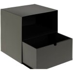 Hellin - chevet suspendu cube en mtal et bambou 1 tiroir 1 niche - janie