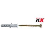 Cheville à expansion fix fi10x50 avec vis 6x60 mm polypropylène, paquet de 100 pièces. Cheville à expansion fix fi10x50 avec vis 6x60 mm polypropylène, paquet de 100 pièces.