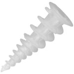 Cheville nylon autoperceuse pour plaques de pl�tre 15�37 mm. 100 unit�s.