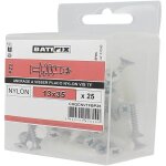 Cheville � visser nylon batifix - 13x35 mm x 25 x 25