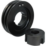 Poulie spa 2 gorges dp 100mm arbre 19mm moyeu 1610 Poulie spa 2 gorges dp 100mm arbre 19mm moyeu 1610