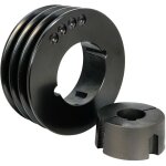 Poulie spa 3 gorges dp 80mm arbre 24mm moyeu 1210