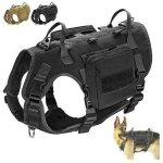 Chien d'entra�nement militaire tactique k9 + gilet � poche lat�rale souple grand noir tan