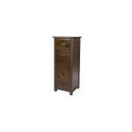 Chiffonnier 5 tiroirs 45x40x115 cm en pin fonc - guven