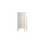 Chiffonnier 5 tiroirs en bois blanc - cheverny
