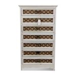 Chiffonnier 7 tiroirs - bois - blanc - dcoration d'autrefois