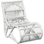 Chillvert - fauteuil rotin naturel parma 61x94x85 cm blanc sans accoudoirs