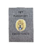 Chow chow - protge passeport pour chien, protge document, cadeau voyage de art - dog